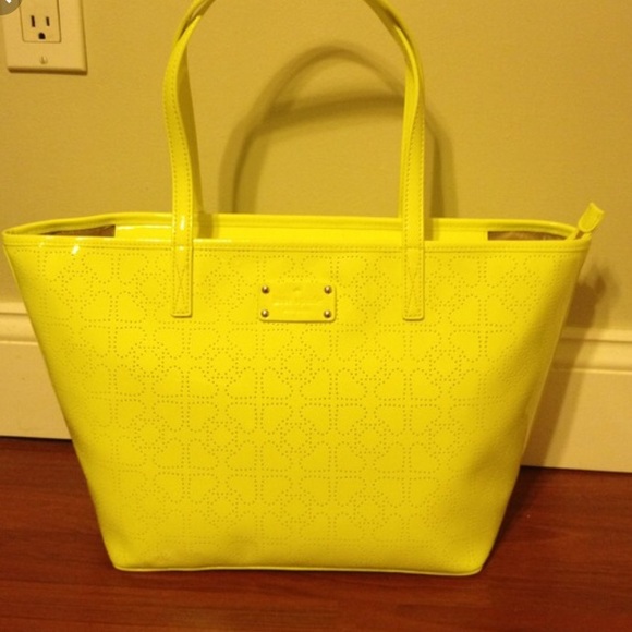 kate spade Handbags - Kate Spade Neon yellow large tote